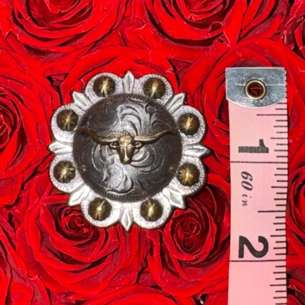 Southwestern Longhorn Concho Screw-Back | Western Belt/Bag Accessory Gorgeous